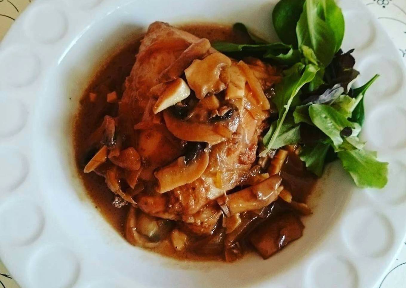 Adobong Chicken with Mushroom