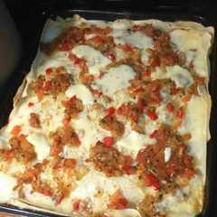 Una foto de Lasagna de carne y verduras
