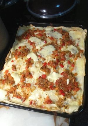 Una foto de Lasagna de carne y verduras