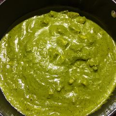 A picture of Palak paneer.