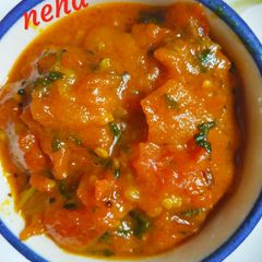 A picture of Tomato Instant Chutney (no onion no garlic).