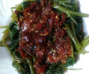 Resep mudah Rujak kangkung sadiya Mantul Banget