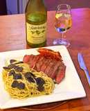 Spaghetti ala Nursina - Spaghetti with Black Truffles with Wagyu Steak