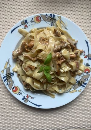 Bandnudeln mit Pfifferlingen in Sahne Rezepthauptbild