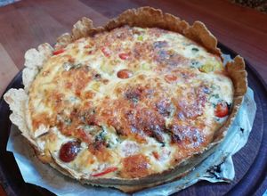 Una foto de Quiche de tomates cherries y roquefort