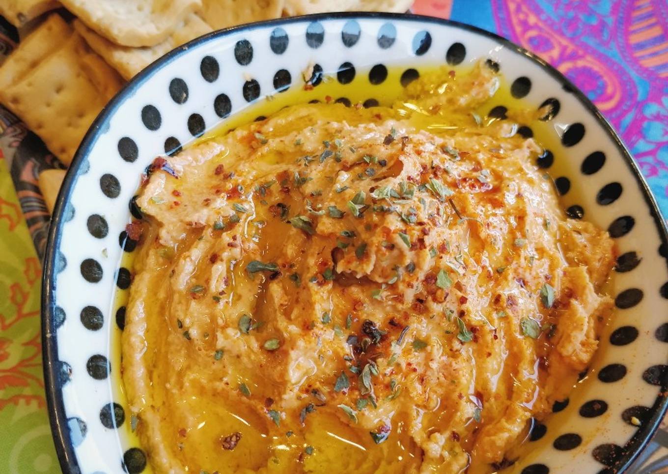 Hummus de tomates secos