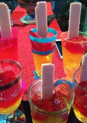 Una foto de Gelatina con fruta