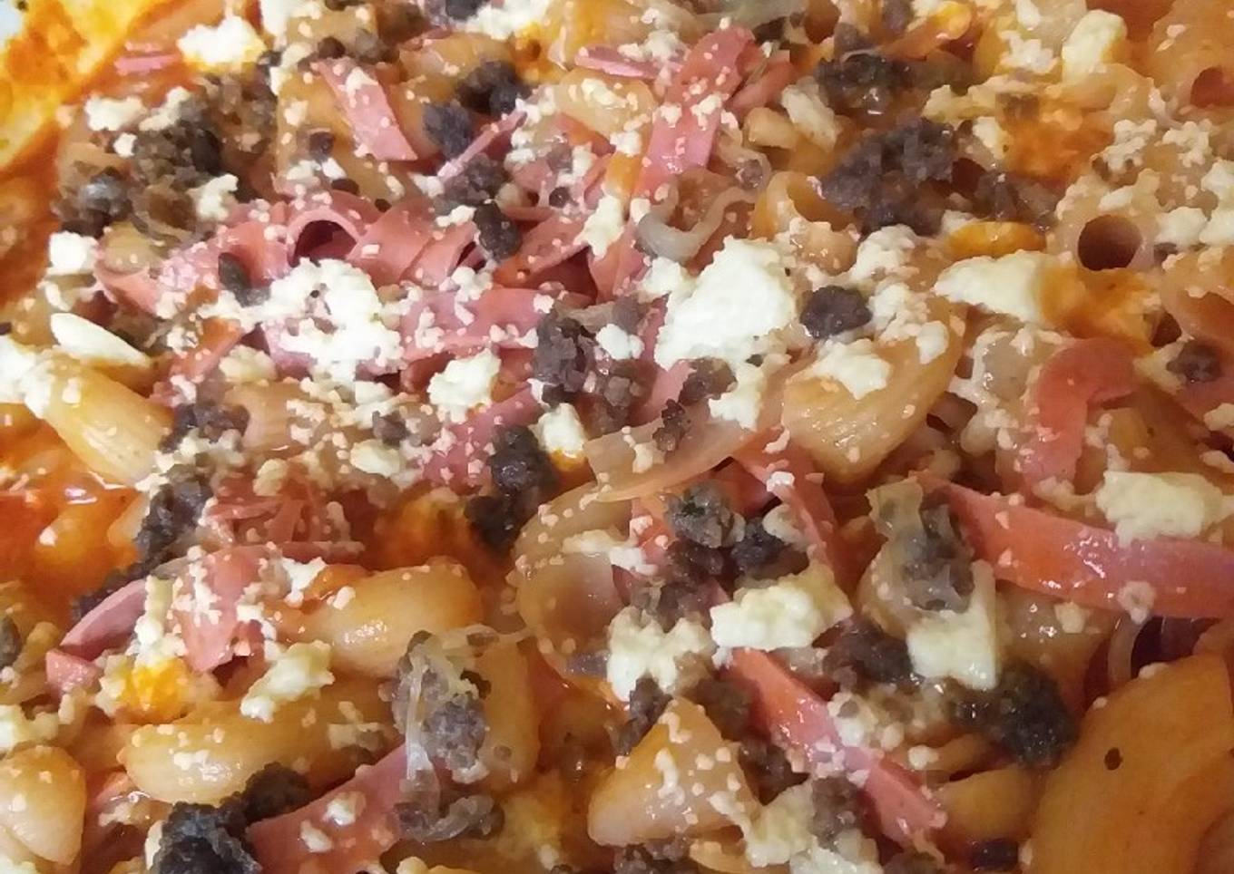 Pasta con carne y queso!¡π