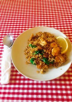 Hình của món Thai Fried Rice (Cơm Rang Kiểu Thái).