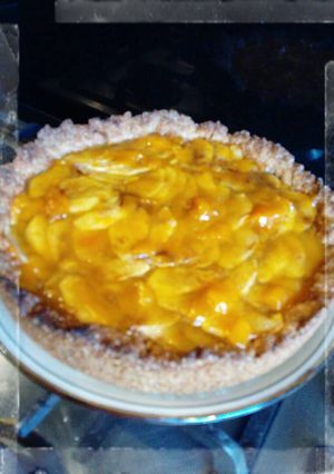 Una foto de Kuchen de manzana y mermelada de durazno