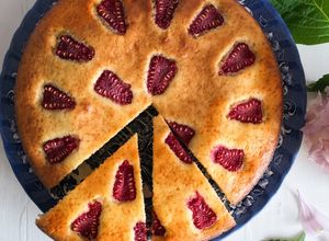 Foto de Bolo de Ricotta e Framboesas