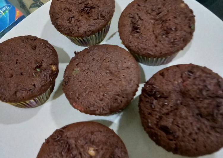 makanan Brownies cupcake panggang 💃 yang Menggugah Selera