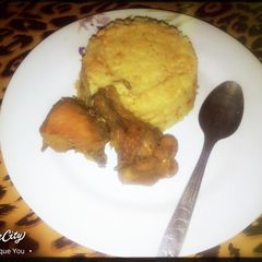 A picture of Rice and beans.