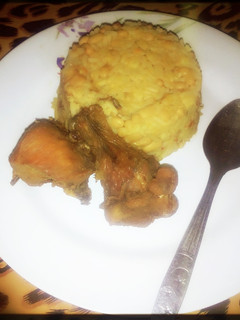 A picture of Rice and beans.