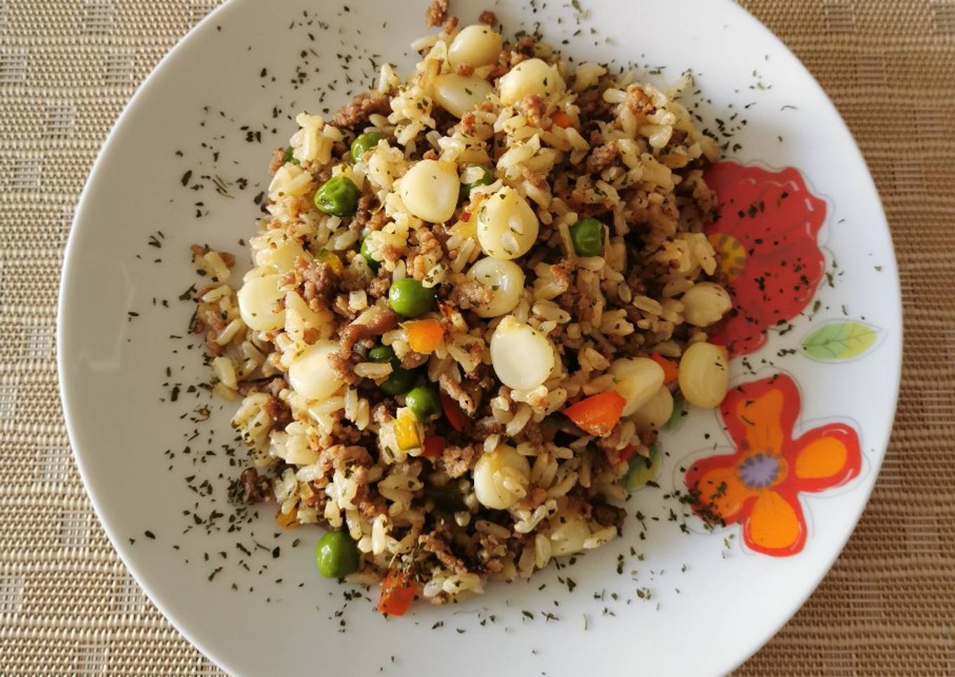 Arroz con Carne Molida