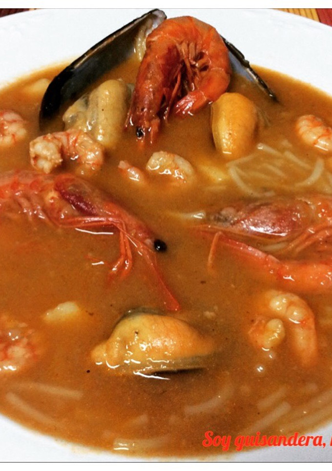 Una foto de Sopa de marisco