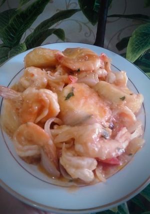 Foto resep 12.Tofu udang saus mentega