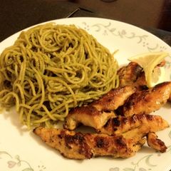 A picture of Spaghettini with Asian Inspired Pesto.