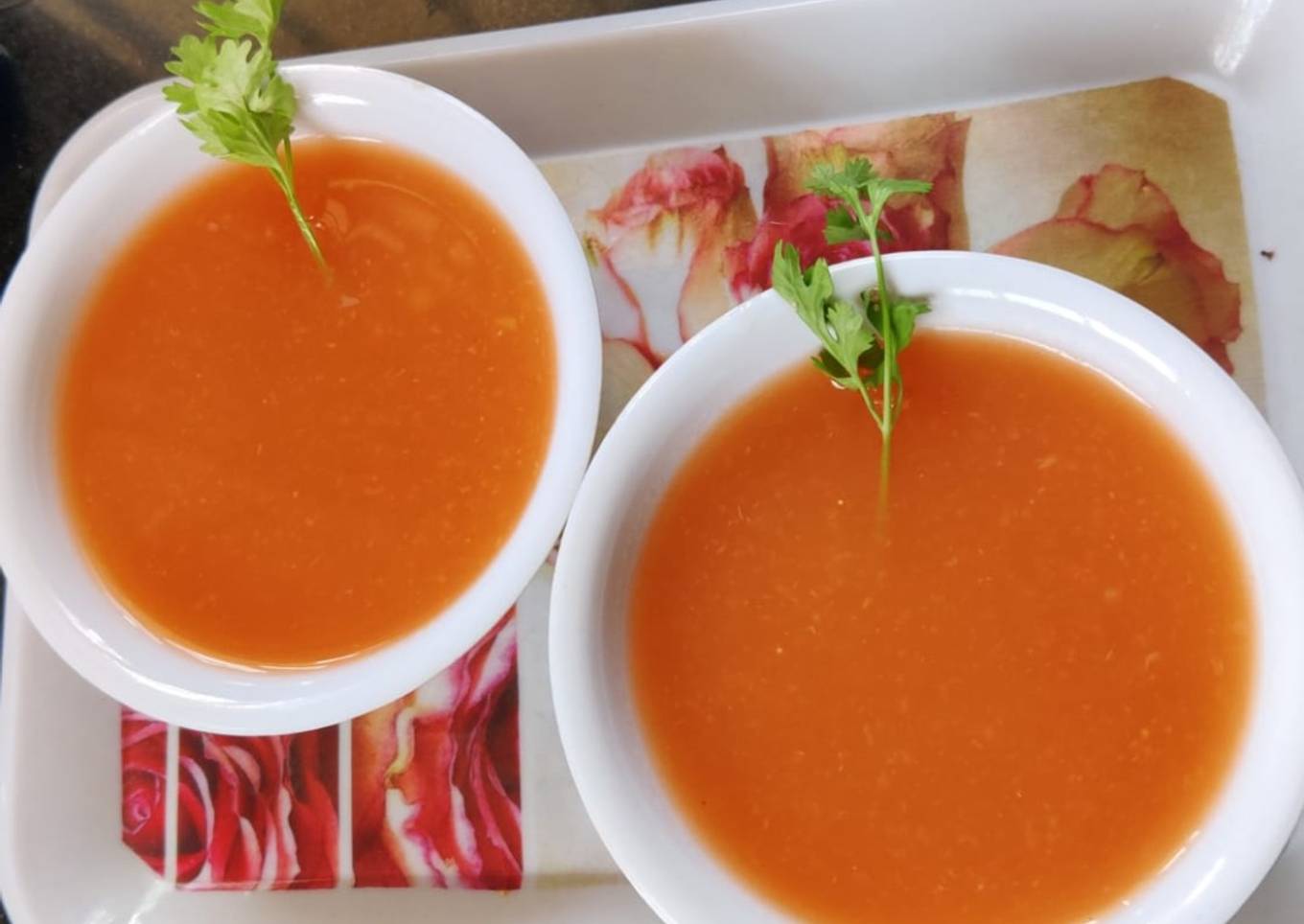 Bottle gourd tomato soup