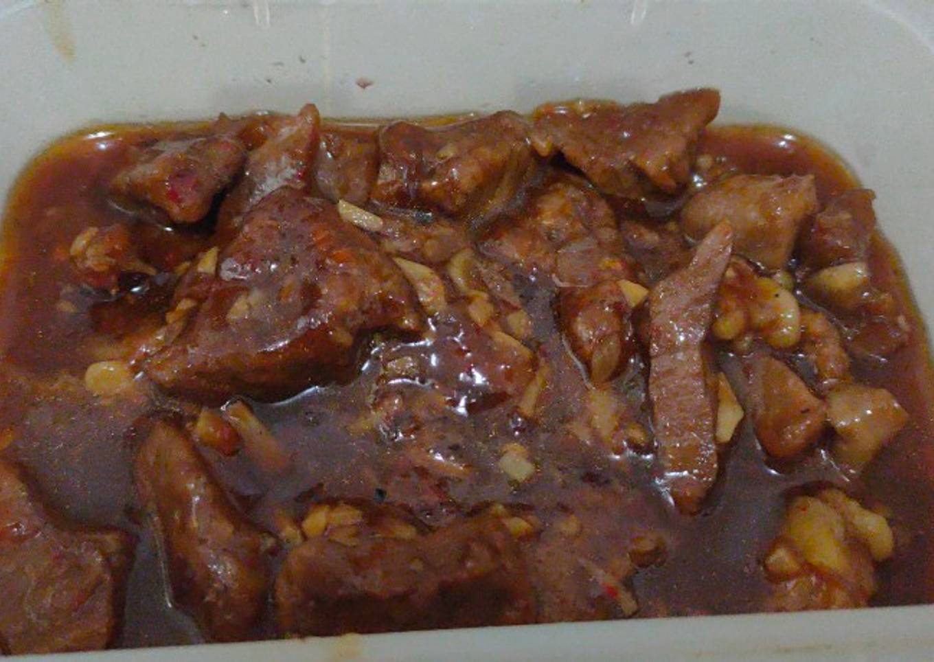 Tumis daging sapi pedas manis