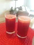 Suco de morango e cereja