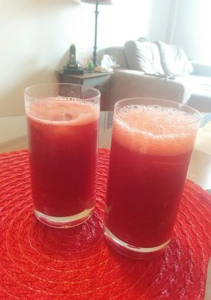 Foto de Suco de morango e cereja