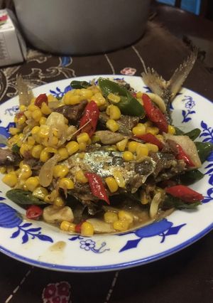 Foto resep Tumis Ikan Asin Peda Jagung Manis