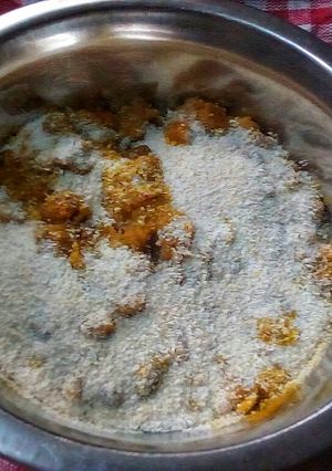 A picture of Onion Sauce Porridge Beans and Garri Pudding.