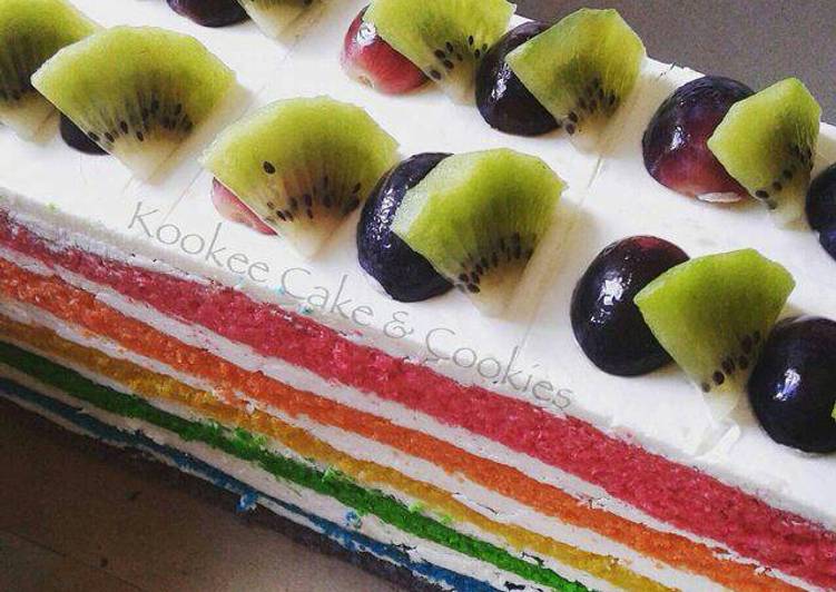 Resep Rainbow Cake Anti Gagal