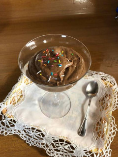Una foto de Mousse de chocolate