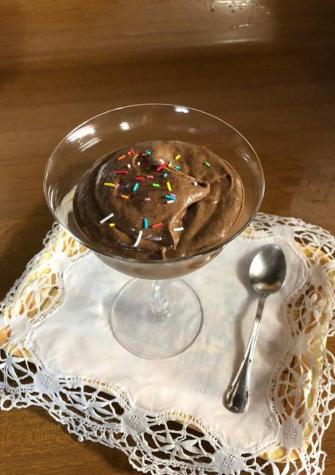 Una foto de Mousse de chocolate