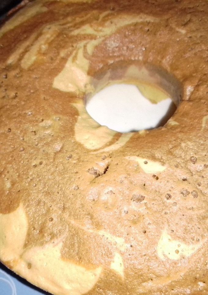 Una foto de Bizcochuelo marmolado sin leche