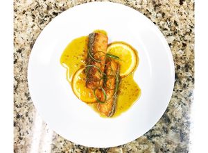 Hình của món Cá hồi sốt bơ chanh 🍋.