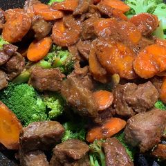 Mel’s versions of Beef and Broccoli Stir Fry A picture of Mel’s versions of Beef and Broccoli Stir Fry.