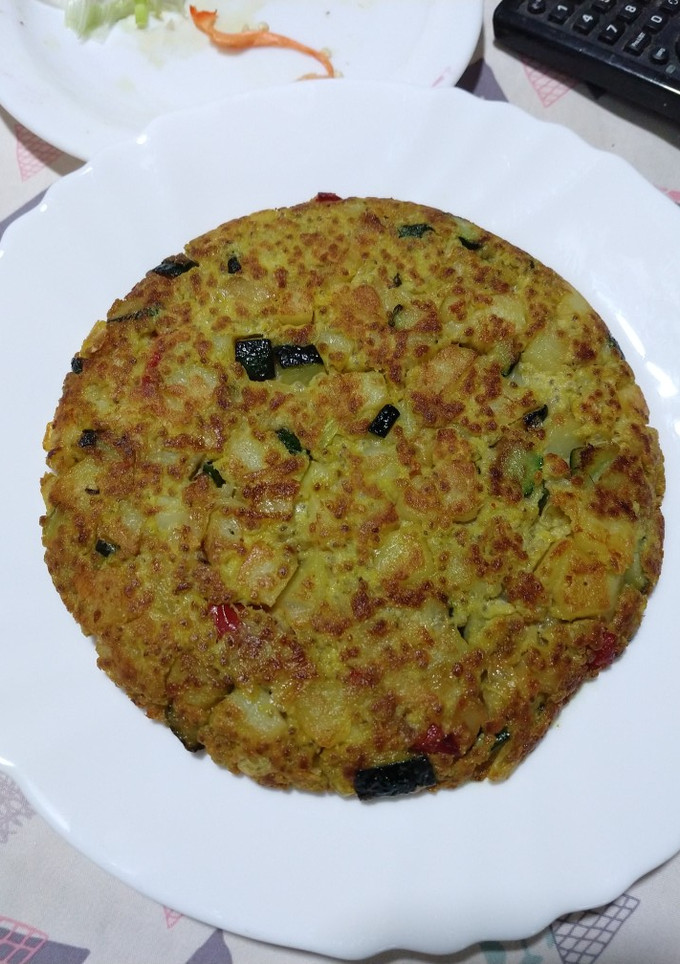 Una foto de Tortilla de patatas vegana