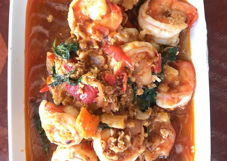 ผัดกุ้งพริกเผา