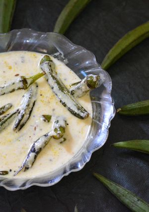 A picture of Dahi Bhindi.