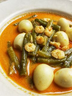 Foto resep Gulai Udang Telur Puyuh Kacang Panjang