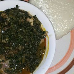 Afang soup A picture of Afang soup.