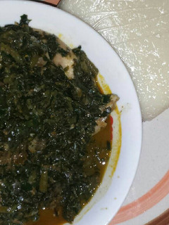 A picture of Afang soup.