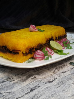 عکسی از دستور ته چین مرغ و بادمجون