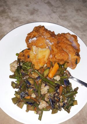A picture of Stir Fried Vegetables And Curried Arrowroots #KidsrecipeContest.