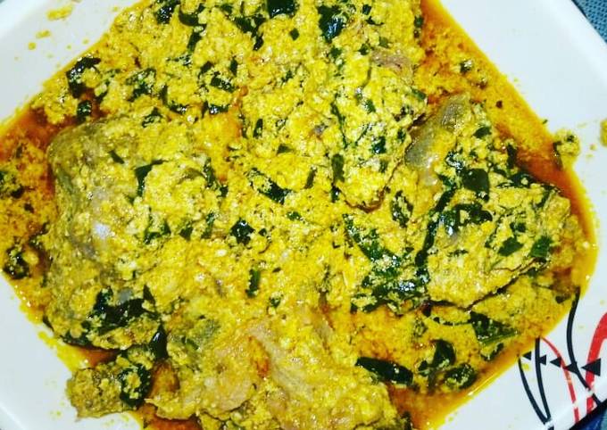 Egusi with goat meat