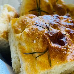 A picture of Rosemary Sunflower oil Focaccia.