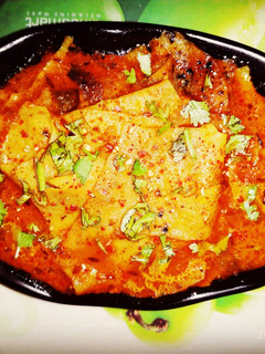 A picture of Papad ki sabzi.