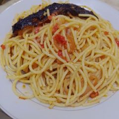 A picture of Easy student stir fry spaghetti recipe 🍝.