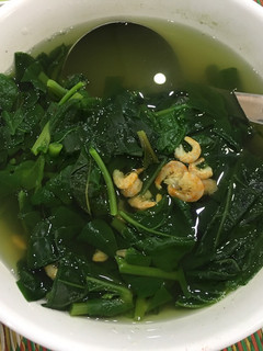 Hình của món Canh mồng tơi tôm nõn.