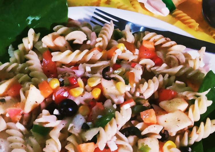 Simple Way to Prepare Homemade #Cheese Fusion Healthy pasta salad