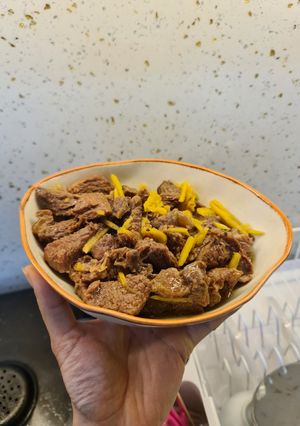 Hình của món Bò kho gừng.