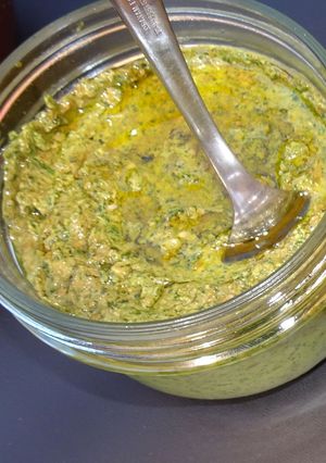 Une photo de Pesto d'épinards (vegan)